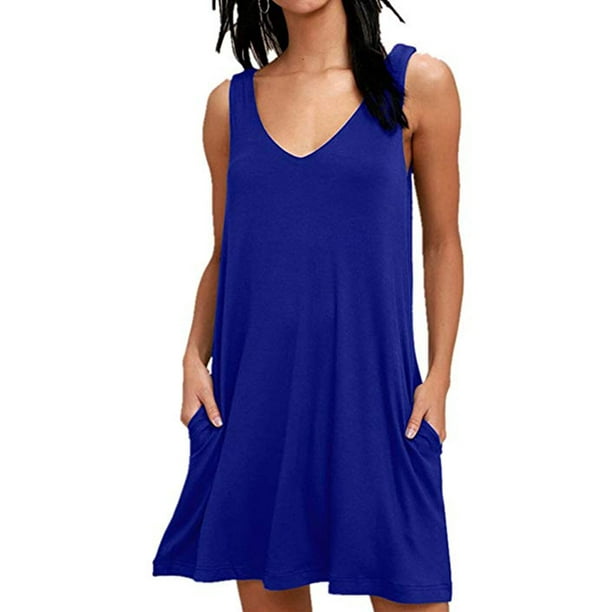 Swimsuit Cover Up for Women Solid Color Tank Bathing Suit Cover Up