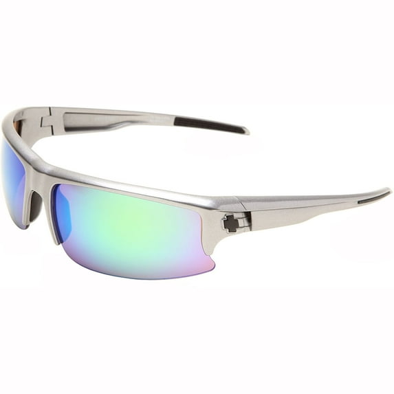 Rivet Sunglasses, Silver Frame, Bronze w/ Green Spectra Lens 673028556