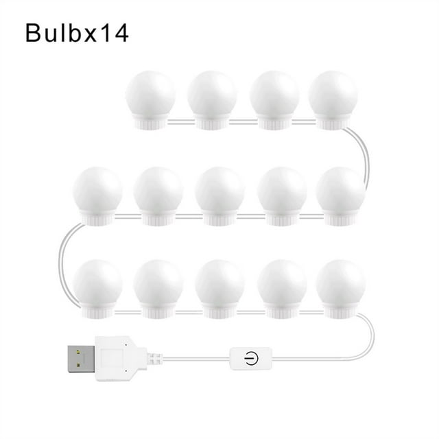 LED Makeup Mirror Light Full Backlit Mirror USB Table Mirror with Light 6 10 14Bulbs Lights ,Widely Use