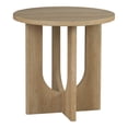 thumbnail image 5 of Furniture of America Carmel Modern Solid Wood 3-Piece Round Coffee Table Set, Natural, 5 of 12