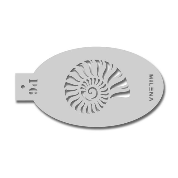 Milena Stencils - Shell P6 - Professional Face & Body Painting Stencils for Kids Party, Halloween, Reusable Tattoo Stencil, Face Painting Template