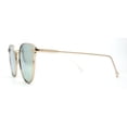 thumbnail image 3 of Womens Pink Mirror Panel Lens Cat Eye Horn Metal Rim Sunglasses Gold, 3 of 4
