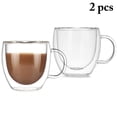 thumbnail image 1 of Coofit 2PCS 5.1oz Espresso Cup Creative Insulated Espresso Glass Coffee Glass, 1 of 10