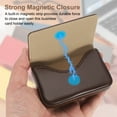 thumbnail image 3 of Portatarjetas de Visita Uxcell, Estuche de Tarjetas de Visita de Cuero PU, Portatarjetas de Nombre de Negocio con Cierre Magnético para Hombres y Mujeres, Marrón Oscuro, 3 of 6
