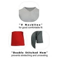 thumbnail image 3 of Men's 6-Pack Short Sleeve V-Neck Modern Fit Classic Tees (S-3XL), 3 of 5
