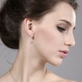 thumbnail image 2 of Gem Stone King 925 Sterling Silver Mercury Mist Mystic Topaz and White Topaz Drop Dangle Earrings for Women (2.66 Cttw, Gemstone Birthstone, Round 6MM and 4MM), 2 of 3