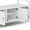 thumbnail image 2 of Simpli Home Warm Shaker SOLID WOOD 44 inch Wide Transitional Entryway Storage Bench in White, 2 of 7