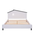 thumbnail image 4 of 3-Pieces Bedroom Sets, Full Size Platform Bed with Nightstand and Storage Dresser for Bedroom Living Room Easy Assembly, White+Gray, 4 of 7