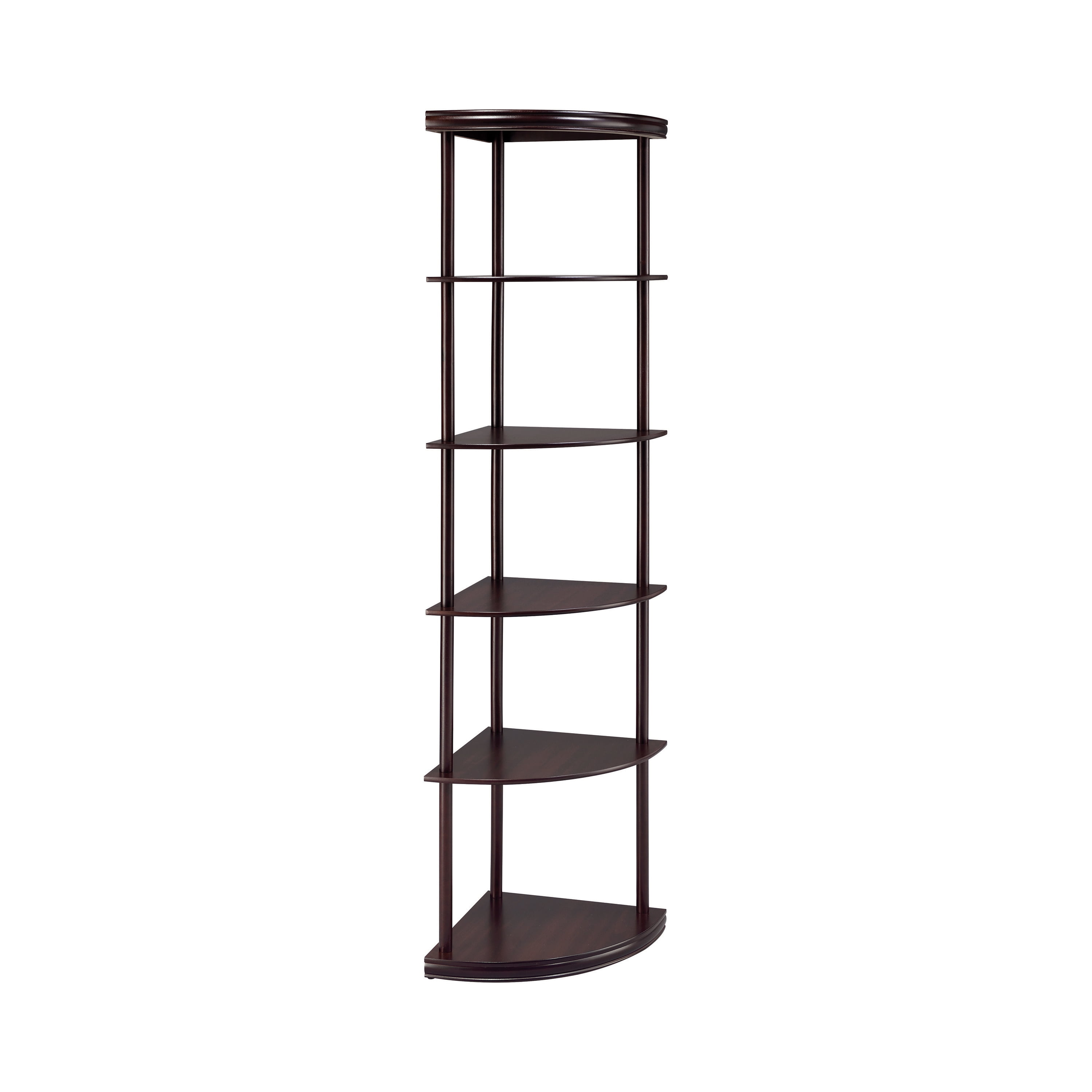 5 Tier Corner Shelf Display Stand Bookshelf Ladder White Espresso Black Cherry 