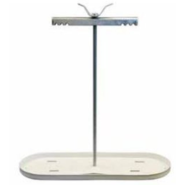 AP Propane Tank Rack ME-RV-TANK-KIT24 Tray With Hold Down Clamp And 24 Inch Rod; Holds 30 Pound Gas Bottle; White Base
