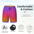 thumbnail image 5 of Balery Holiday Shiny Mens Swim Trunks Swim Shorts for Men Quick Dry Inseam Beach Shorts with Compression Liner Pocket-Small, 5 of 9