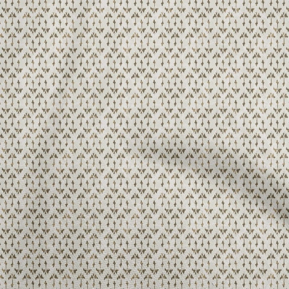 oneOone Cotton Silk Brown Fabric Asian Dabu Dress Material Fabric Print Fabric By The Yard 42 Inch Wide