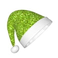 thumbnail image 2 of Daiia Lime green glitter Print Christmas Knitted Beanie Hat, Large Knit Hat Xmas Small Gifts For Boys Girls Child Infant, 2 of 6