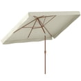 thumbnail image 1 of Outsunny Parasol de Patio Parasol d'Extérieur, Mât en Aluminium, Manivelle Beige, 1 of 10