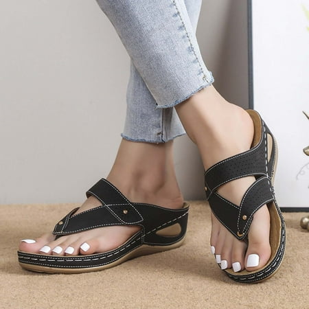 

Summer Savings Clearance 2023!AXXD Beach Sandals for Women Comfortable Slippers Platform Flip FlopSlippers For Women s Big&Tall Clearance Size 9.5