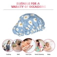 thumbnail image 6 of KLL Daisies Flowers Pattern Shower Cap & Bath Cap for Women,Reversible Oversized Waterproof Shower Caps for all Hair Lengths,Elastic Reusable Bathing Hair Cap, 6 of 6