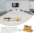 thumbnail image 3 of UPGRATOR 1 Pair Bamboo Baseball Bat Hanger Holder for Childs Bat Storage and Display, 3 of 6