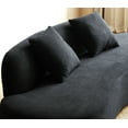 thumbnail image 6 of US Pride Furniture 90.2 inch Elegant Half Moon Design Curved Luxury 4-Seat Sofa with High-Density Foam Filled Black, 6 of 9