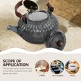 thumbnail image 2 of Tea Kettle Glass Teapot Flower Tea Kettle Water Kettle with Handle for Home Office 800ml, 2 of 9
