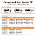 thumbnail image 5 of Coverado Car Seat Covers Full Set, Custom Fit for 2015-2023 F150 2017-2023 F250 F350 Crew Cab, Waterproof Faux Leather Seat Protectors, Beige, 5 of 6