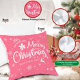 thumbnail image 3 of White and Pink Christmas Throw Pillow Covers 16x16 Set of 4, 16 inch Decorative Xmas Cushion Covers Pillow Cases for Home Bedroom Room Holiday Couch Decor Decorations, 3 of 6