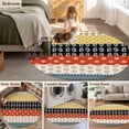 thumbnail image 5 of Round Area Rug 8 Ft, Modern Bohemian Washable Non-Slip Circle Carpet for Living Room/Bedroom, Colorful Minimalist Abstract Paisley Boho Collection Low-Profile Large Area Rugs for Indoor, 5 of 8