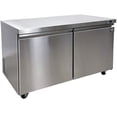 thumbnail image 3 of NSF 61 in. Undercounter Freezer, Energy Saving 15.5 Cu.Ft. Digital Display, Two Door Commercial Freezer Under Counter Freezer Stainless Steel, 3 of 9