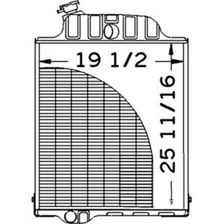 RAParts Radiator Fits John Deere 4230(without AC) AR61880 AR61880-A