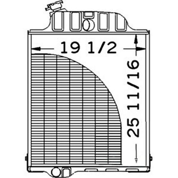 RAParts 219773 Tractor Radiator Fits John Deere 4230 W/O AC - Stationary Eng. 4276 4276D