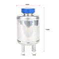 thumbnail image 3 of SILVER Universal Aluminum Racing Car Power Steering Fluid Reservoir Tank +Clamps, 3 of 5