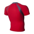 thumbnail image 3 of Sports Workout Compression Shirt for Men Quick Drying Breathable T Shirt Short Sleeve Crew Neck Tee Red XXXL, 3 of 3