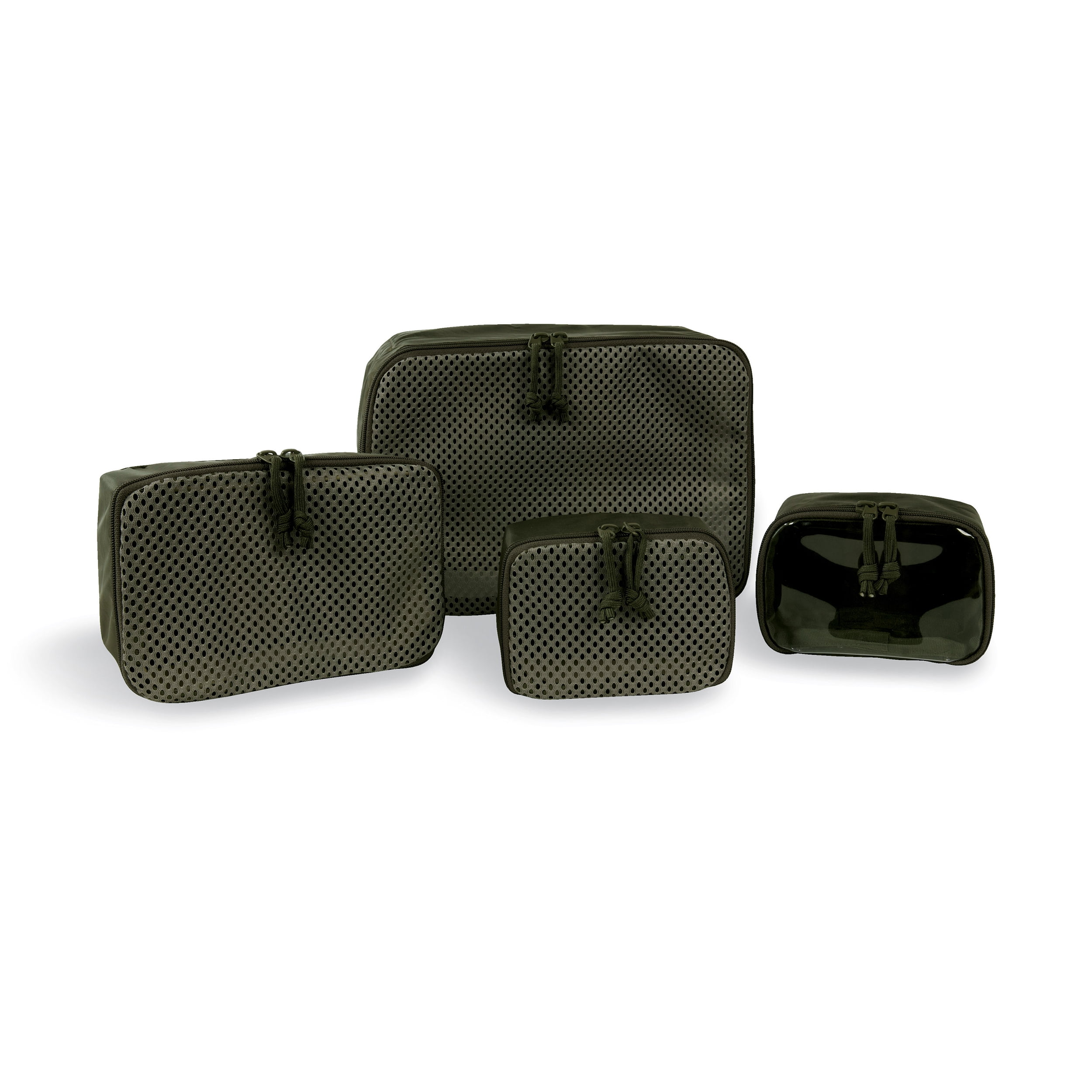 Tasmanian Tiger Modular Pouch Set, Tactical Packing Cubes, Zipper Gear Organizers, Olive