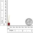 thumbnail image 3 of Gem Stone King 18K Yellow Gold Plated Silver Red Created Ruby Pendant Necklace for Women | 2.83 Cttw | Gemstone July Birthstone | Emerald Cut 9X7MM | With 18 inch Silver Chain, 3 of 5