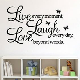 Mosunx Live Laugh Love Removable Art Vinyl Mural Home Room Decor