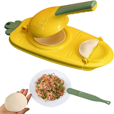 

Dumpling Skin Artifact DIY Dumpling Maker - [2023] Multifunction DIY Manual Dumpling Press Molds Set - 2-IN-1 Dumpling Maker - Portable Dumpling Wrappers - Safety ABS Material (Yellow)