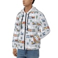 thumbnail image 3 of Honeii Trains And Cactuse Print Hoodies for Men, Pullover & Full Zip, Breathable Zip up Hoodie, Sweatshirt-Small, 3 of 5