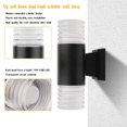 thumbnail image 3 of Lámpara De Pared Led Cob De 20W, Candelabro De Pared De Cilindro Arriba Y Abajo, Resistente Al Agua, Ip65, Blanco Frío, Ca 85-265V Para Jardín De Pasillo Methold HA024807-02, 3 of 7