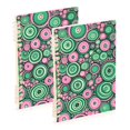 thumbnail image 2 of Haosy Abstract Pink Green Circles Notebooks 1-subject Journal 60 Sheets A5 College Ruled Paper Detachable Ring 8.3"x5.7", 2 of 8