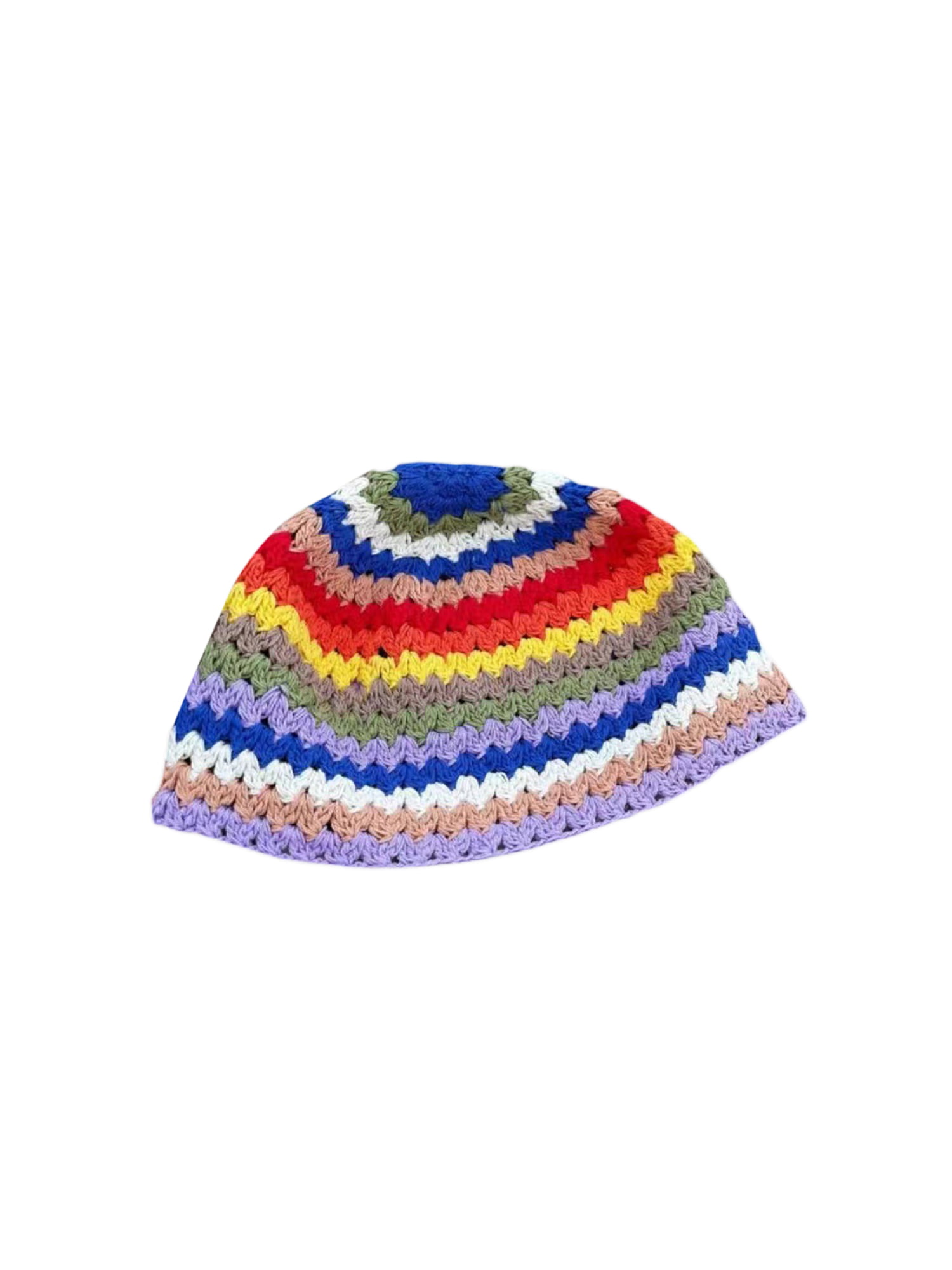 Rainbow crochet Hat Sun Hat Boho cap stripes Ladies Summer Hat cotton Hat rainbow color Crochet Hat with Brim Accessory