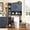 Blue, variant on Over The Toilet Storage Cabinet with 2 Barn Doors, Blue | Farmhouse Storage Cabinet with Toilet Paper Holder Stand,Home Space-Saving Toilet Rack, for Bathroom, Restroom, Laundry