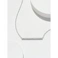 thumbnail image 6 of Forever Facets Fine Silver Plated Silver Tone Classic Bar Diamond Accent Necklace, 18", 6 of 6