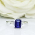 thumbnail image 2 of HeartsAndYou 2ct Natural Blue Sapphire & Diamond Ring Petite 100% REAL 14k SOLID White Gold, 2 of 9