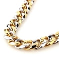 thumbnail image 4 of EOEMY 12/15mm High Polished Cut Curb Chain Stainless Steel Mens Necklace Or Bracelet-Silver Gold-15mm-16Inch Or 40Cm, 4 of 5