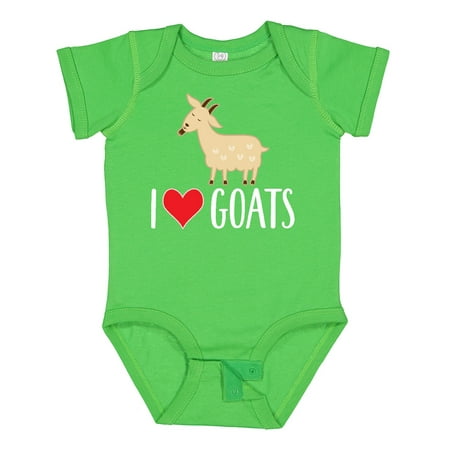 

Inktastic Goat Cute I Love Goats Farm Animal Gift Baby Boy or Baby Girl Bodysuit