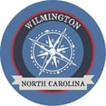 thumbnail image 1 of R and R Imports Wilmington North Carolina Beach Ocean Nautical Trendy Souvenir 4 Inch Round Decal Sticker, 1 of 3