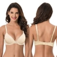 thumbnail image 3 of Curve Muse Women's Plus Size Full Coverage Padded Underwire Bra-1PK-Nude-44DDD, 3 of 7
