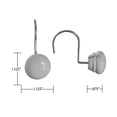 thumbnail image 4 of Juego de 12 ganchos para cortinas de ducha Creative Scents, color gris, 4 of 6