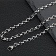 thumbnail image 5 of 12pcs Wholesale Men Silver Stainless Steel Round rolo Link Necklace Chain 3-6mm, 5 of 5