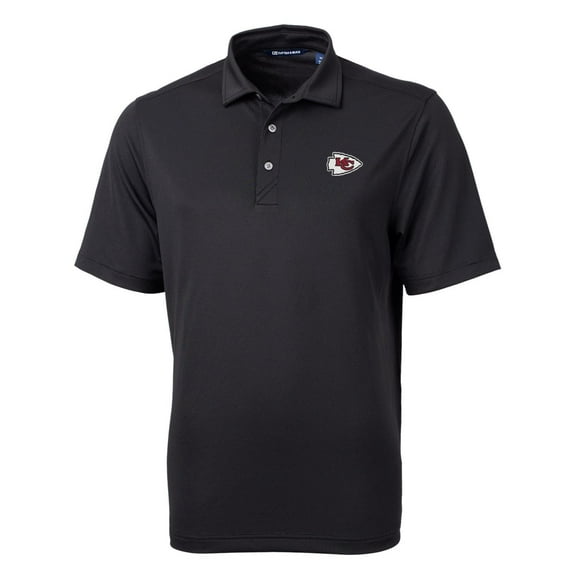 Men's Cutter & Buck Black Kansas City Chiefs Big & Tall Virtue Eco Pique Recycled Polo
