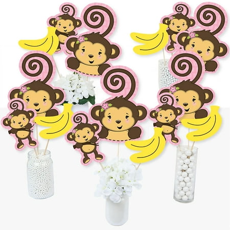 Pink Monkey  Girl Baby Shower or Birthday  Party  
